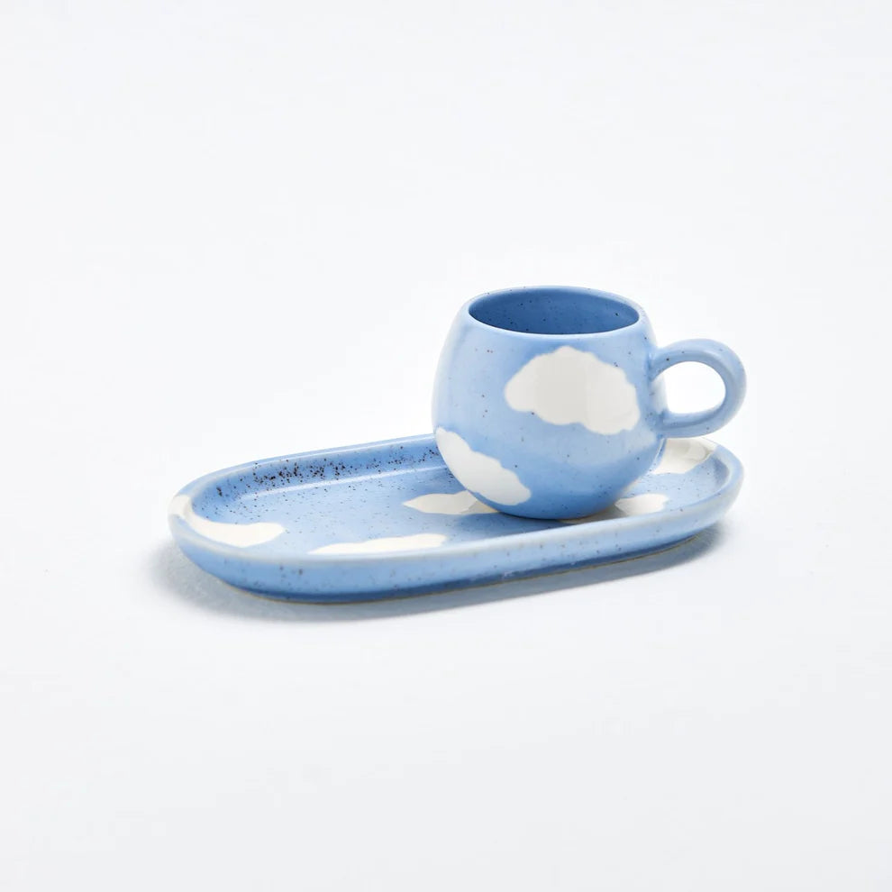 Blue Clouded Mug
